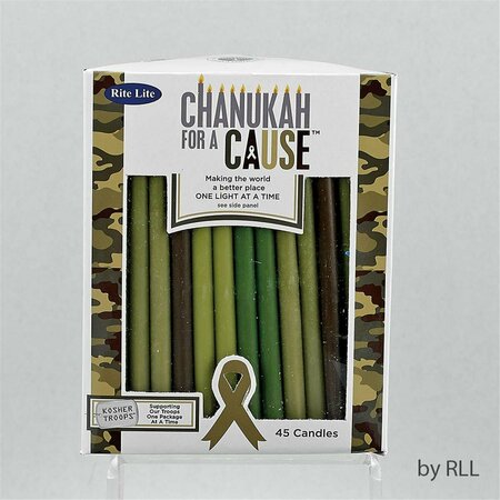 RITE LITE Chanukah for A Cause TM Candles, Camo, 12PK C-10-CAMO